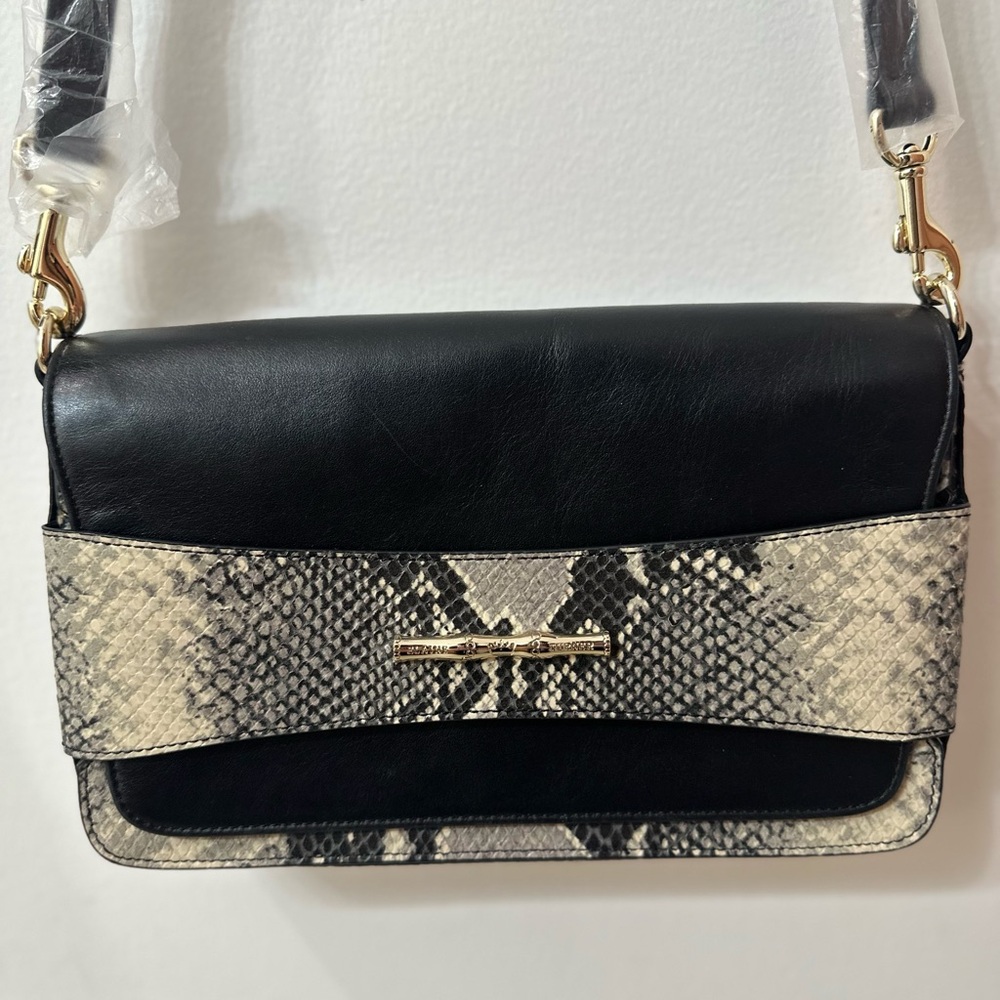 Elaine Turner Women’s Snakeskin Crossover Handbag purse